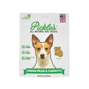 Green Peas and Carrots Dog Treats white pouch